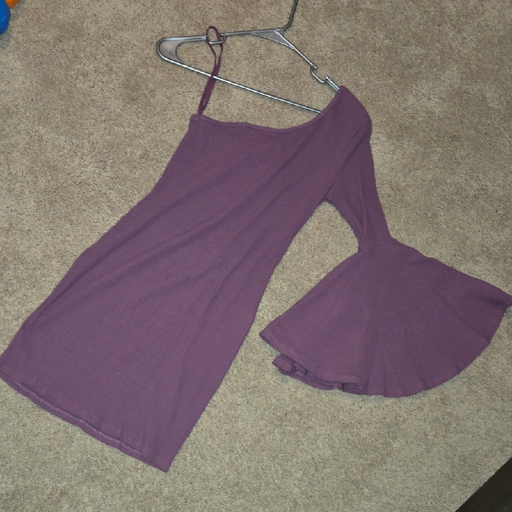 Free People Purple One Shoulder Dress